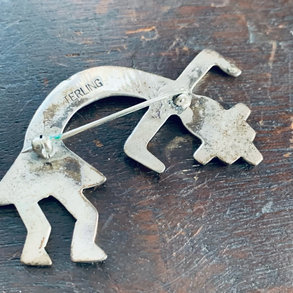 Native American Kachina Sterling Silver Pin Brooch - Picture 7 of 10